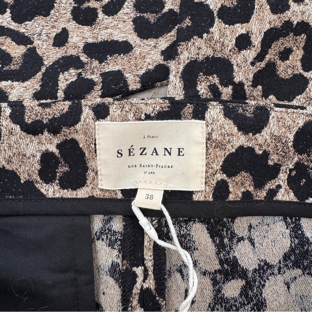 NWT Sézane Leopard Ciara Trousers - Picture 5 of 6